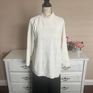 Vintage white sweater size large